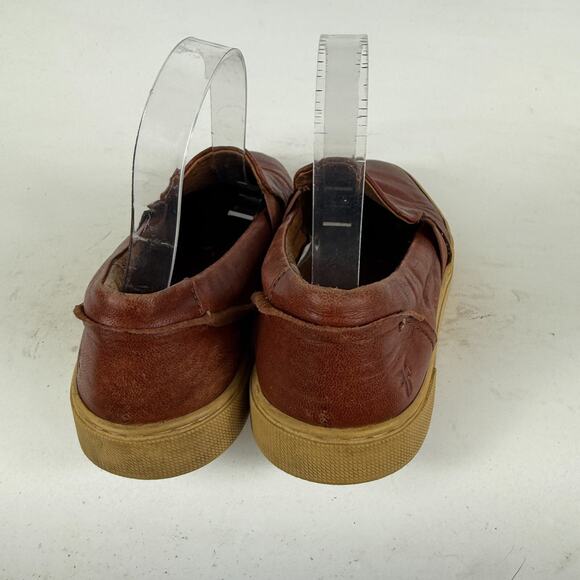 Frye Ivy Sneakers Women's 8.5 Brown Leather Slip-On Comfort Low Top Round Toe - Picture 7 of 10